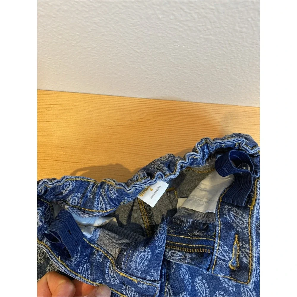 Gymboree Girls Blue Denim Bermuda Short Size 6 2017 Tag Paisley‎
